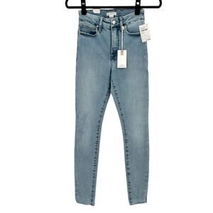 Good American Womens Good Waist Skinny High Rise Jeans Size 00 Waist 24